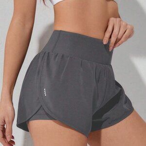 Women's Solid Color Sports Shorts